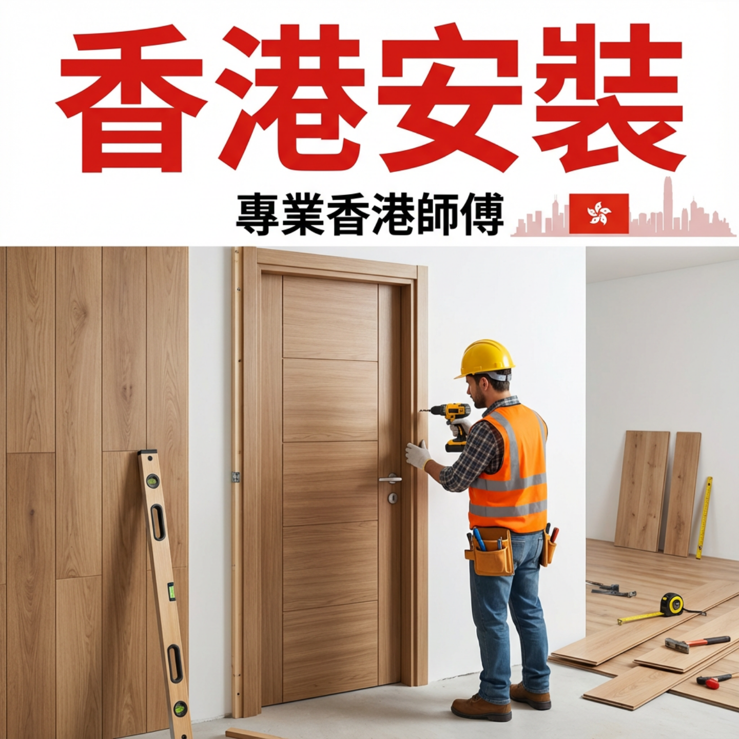 香港專業安裝大門木門鋁門趟門摺門PD門維修更換測量訂製門安裝