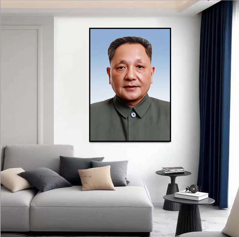 自粘红色力量伟大领袖教员挂画