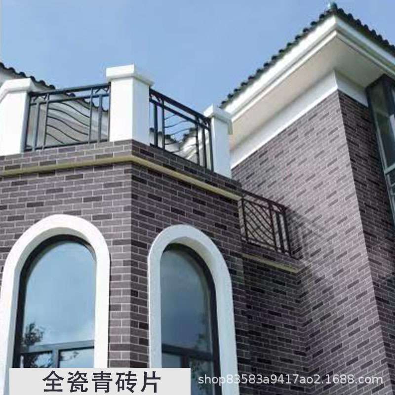 劈开砖红砖拉毛面60x240灰色青砖片别墅乡村农村房外墙瓷砖小红砖