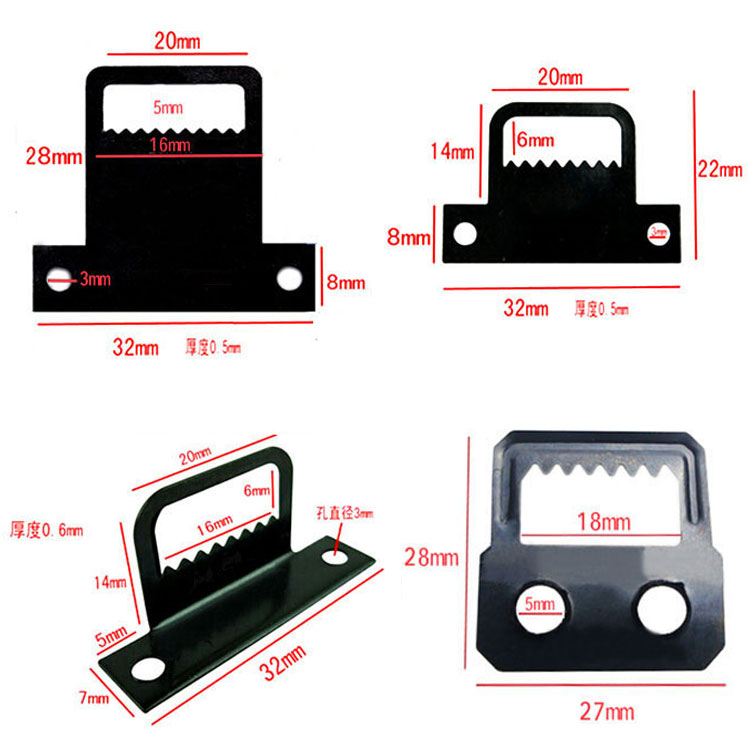 相框挂墙挂钩黑色T型锯齿挂钩L型锯齿挂家用画框组合挂老虎挂扣钩