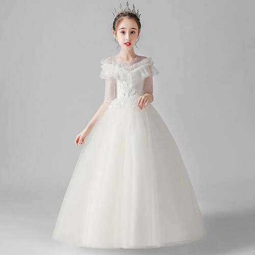 Mapping香港轻奢夏装2026夏季女童公主裙高端主持人钢琴演出服