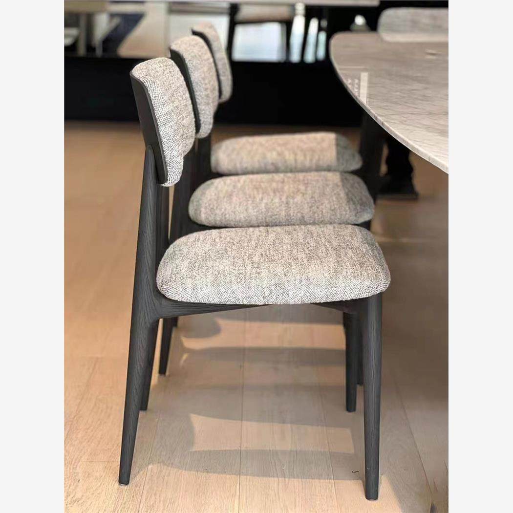 实木布艺餐椅意式家用现