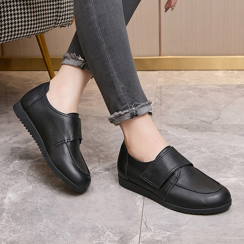 柜雅氏新款中性真皮休闲百搭单鞋