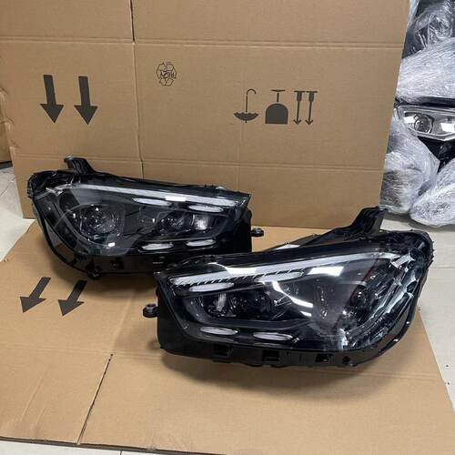 适用23-24奔驰167 新款GLE350升级GLE450高配LED几何光束矩阵大灯