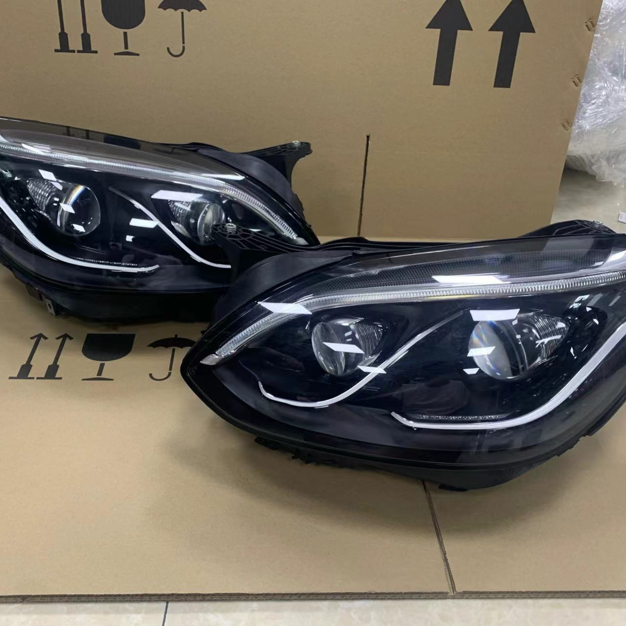 适用于奔驰slk200老款改装新款slc172前后保险杠大灯总成尾灯中网