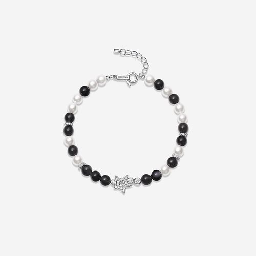 何方银曜石925银手链女气泡气质