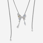 何方HEFANG 新品 珠宝蝴蝶花花长项链陈都灵轻奢优雅灵动生日礼物