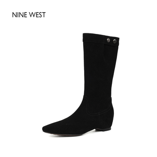 玖熙英伦风绒面时装 West Nine 靴不过膝高筒靴长靴女鞋 清仓款