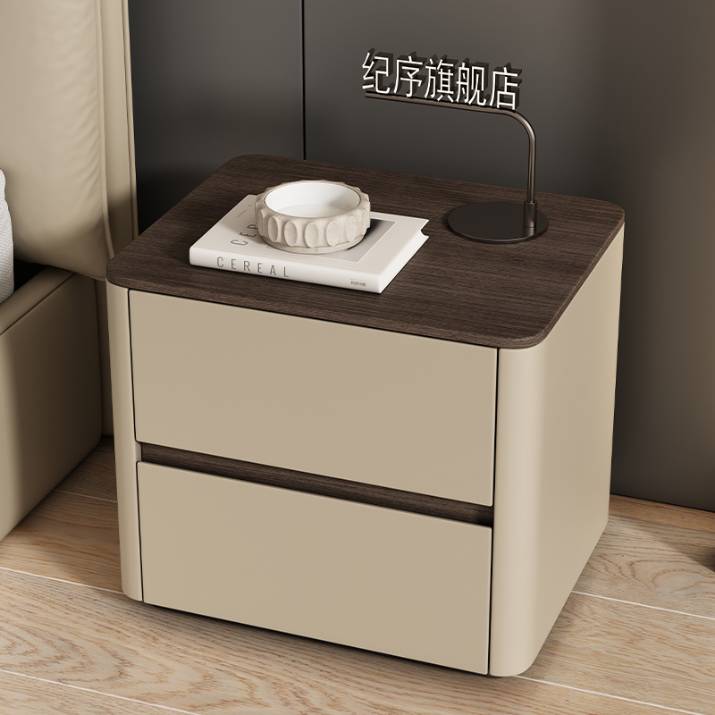 纪序极简全实木简约现代床头柜