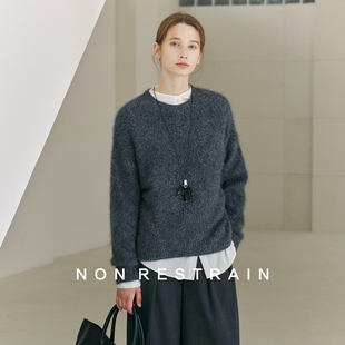 女百搭宽松保暖羊绒毛衣 简约圆领软糯羊毛针织衫 NON RESTRAIN经典