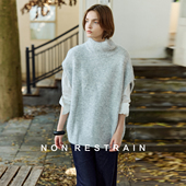 背心毛衣女慵懒风高领羊毛针织衫 NON RESTRAIN松弛感叠穿无袖 上衣