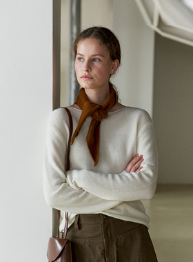 NON RESTRAIN简约一字领羊毛混纺针织衫女气质长袖打底衫显瘦毛衣