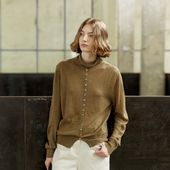 NON RESTRAIN小众设计感堆堆领毛衣打底上衣女简约百搭羊毛针织衫