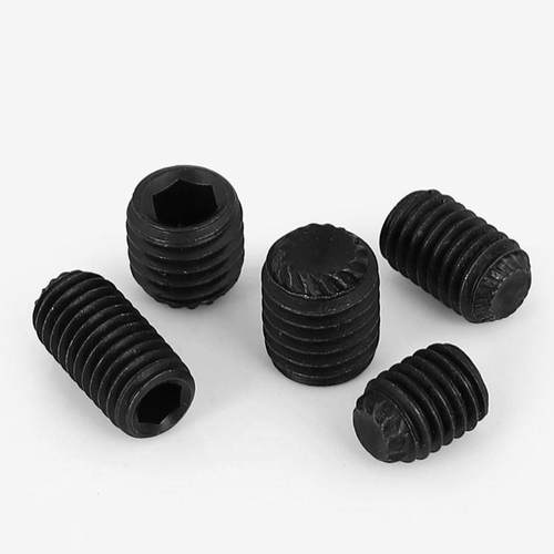 12.9级DIN916K无头机米凹端滚花带齿内六角紧定螺丝M5M6M8M10-M16