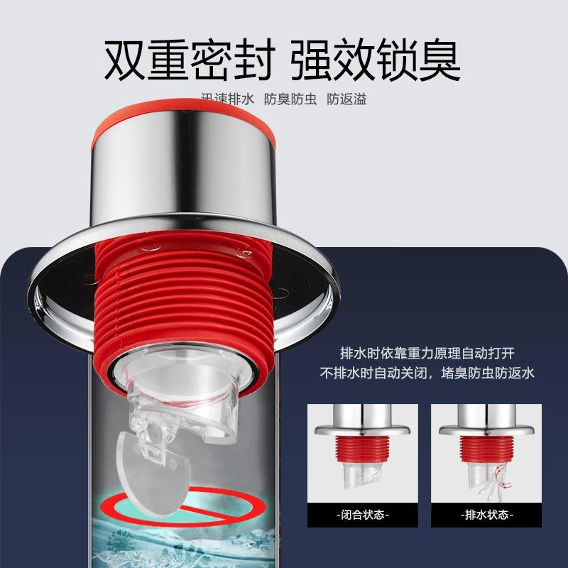 下水管防臭密封塞墙排地排通用浴室柜洗衣柜水槽防臭防反水神器