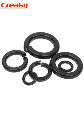 黑色304不锈钢弹垫弹簧垫圈开口弹性垫片华司介子M2M3M4M5M6-M33