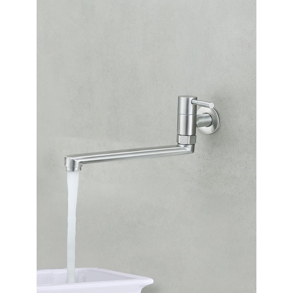 入墙式加长水龙头可旋转厨房单冷阳台家用拖布拖把墩布池室外防溅