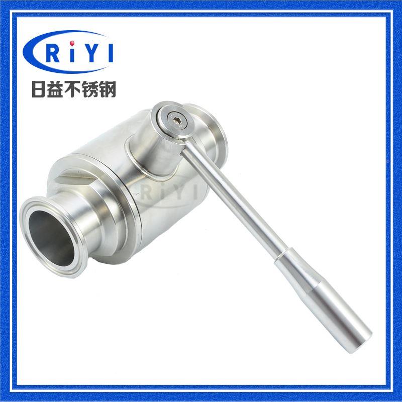 新款 304 316L卫生级快装直通球阀不锈钢手柄 卡箍卡盘式直通阀门