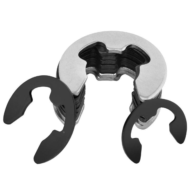 65锰钢卡簧E型开口挡圈M1.2M2M3M4M5M6M30不锈钢弹性C型卡扣GB896