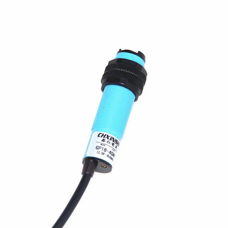 M18光电开关镜面反射E3F-R2C1 反馈反射GP18-4SN1带反光板NK