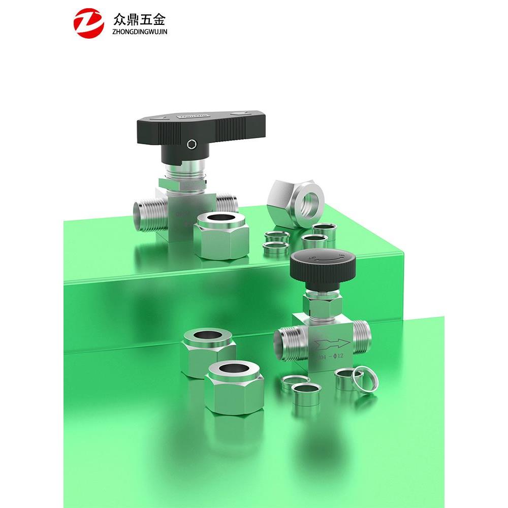 304/316不锈钢卡套球阀针阀Q91SA美直通面板式仪表开关气源球阀