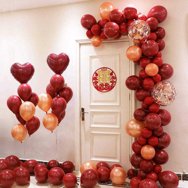 结婚婚庆用品接亲堵门气球装饰卧室门浪漫婚房婚礼布置气球链套装