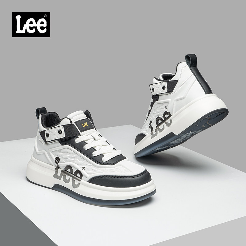 Lee官方男鞋2025冬季新款男士休闲鞋子男潮鞋厚底真皮高帮板鞋男,流行男鞋,时尚休闲鞋,淘宝优惠券,粉丝福利购,淘宝优惠卷