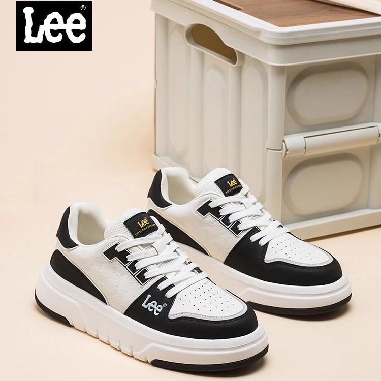 Lee官方男士真皮休闲运动板鞋