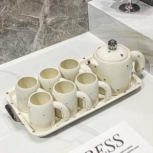 家用2024新款 轻奢水具套装 待客陶瓷茶具水杯高档乔迁结婚送礼杯具