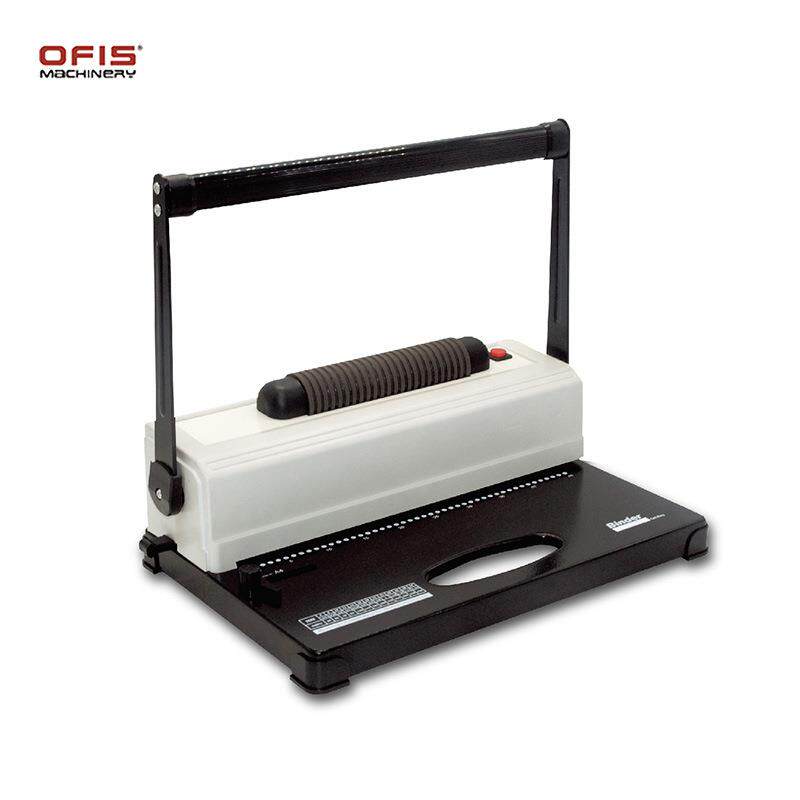 单线圈装订机桌面小型笔记本办公文本u528a4电动打孔装订一体机