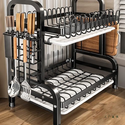 厨房置物架碗碟收纳架家用碗筷收纳盒碗柜多层放碗盘碗架沥水架子