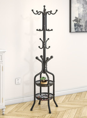 衣帽架落地卧室挂衣架简约现代立式网红挂包架子家用客厅衣服架子