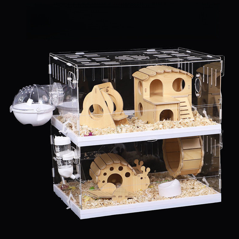 .仓鼠笼子金丝熊便宜大的别墅豪华一整套全套小窝亚克力透明笼