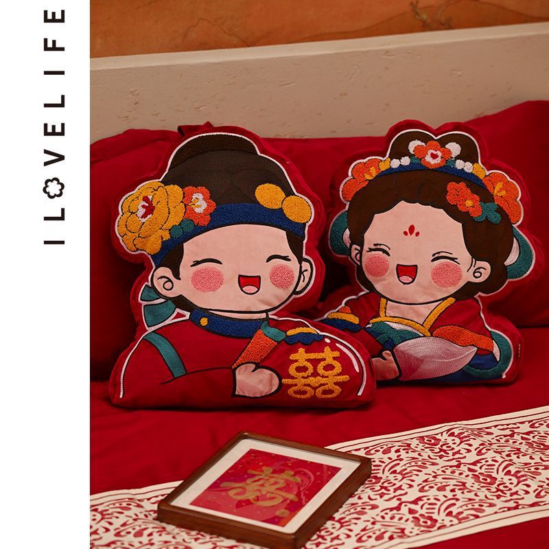 新婚陪嫁压床娃娃一对结婚新款高档金童玉女婚房布置装饰男方女方