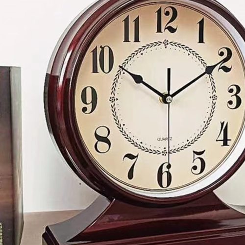 上海复古座钟桌面摆放台式钟表欧式静音台钟客厅卧室创意石英钟