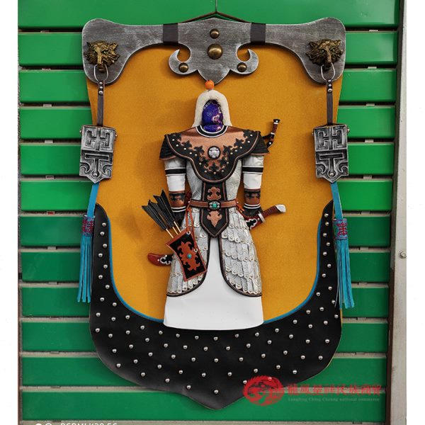 蒙古皮画彩色挂画蒙古元素装饰画蒙古包饭店墙壁画立体画民族风图片