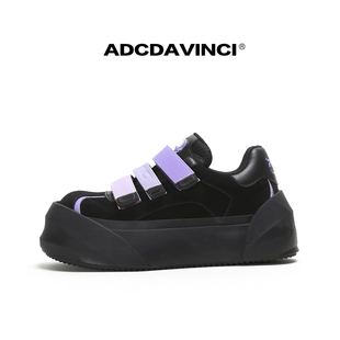 ADCDAVINCI达芬奇  春款 3色 宇宙魔方 男女厚底增高魔术贴板鞋