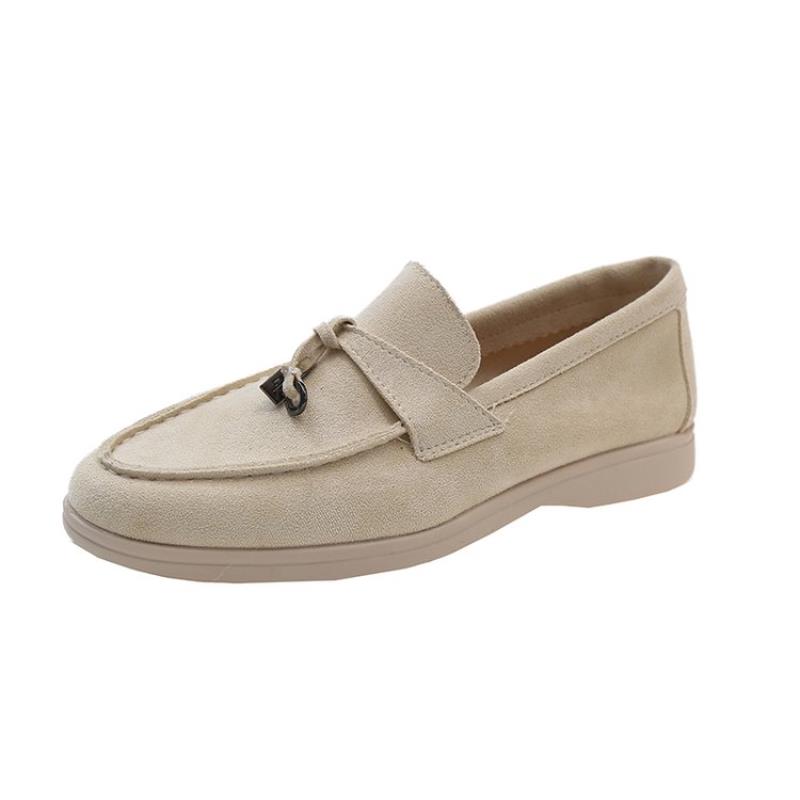 Women Flat Shoes 2023 Summer Suede Slip on Luxury Women'