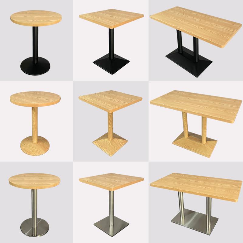 简约奶茶甜品店桌椅组合咖啡厅西餐厅小吃汉堡店面馆快餐小圆方桌