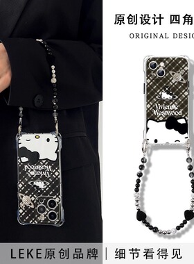 韩系ins星球凯蒂猫适用三星s25ultra手机壳s24+/s23fe挂绳a06/a14/a25四角开孔a33链条a52s手提a54/a55/a56