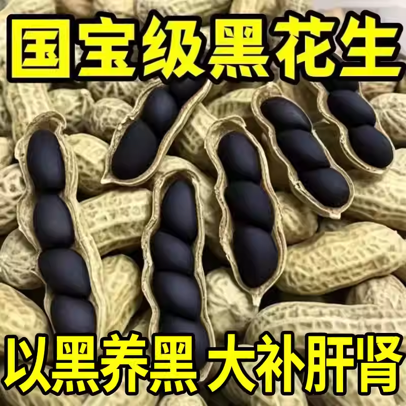 2025新货云南特产富硒黑花生带壳黑花生紫衣花生黑衣新货营养丰富,零食/坚果/特产,花生,淘宝优惠券,粉丝福利购,淘宝优惠卷