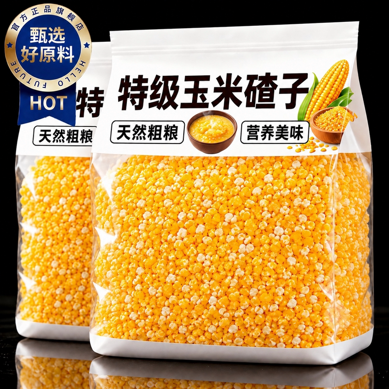 有机玉米碴玉米糁子玉米渣小粒新货东北农家五谷杂粮碎粗粮粘糯