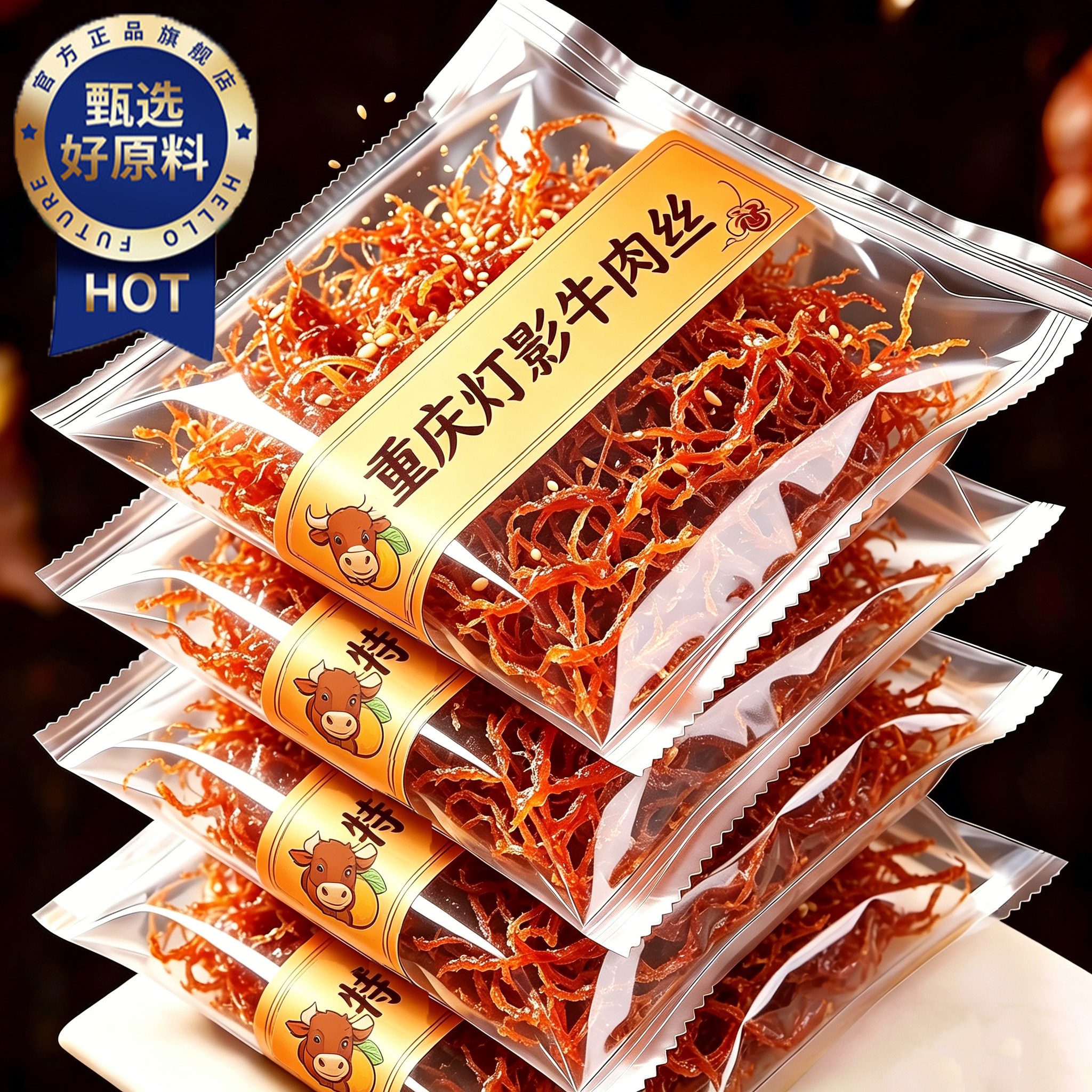四川特产！灯影牛肉丝麻辣重庆成都解馋办公室零食休闲小吃食品干