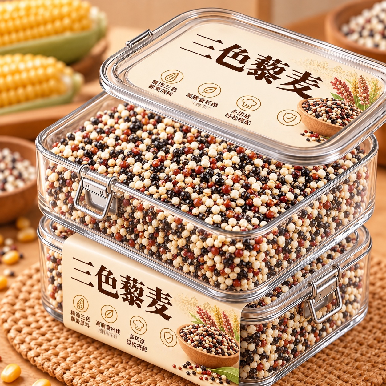 三色藜麦米糙米饭官方旗舰店正品新米黎麦五谷杂粮糙米主食黎麦饭