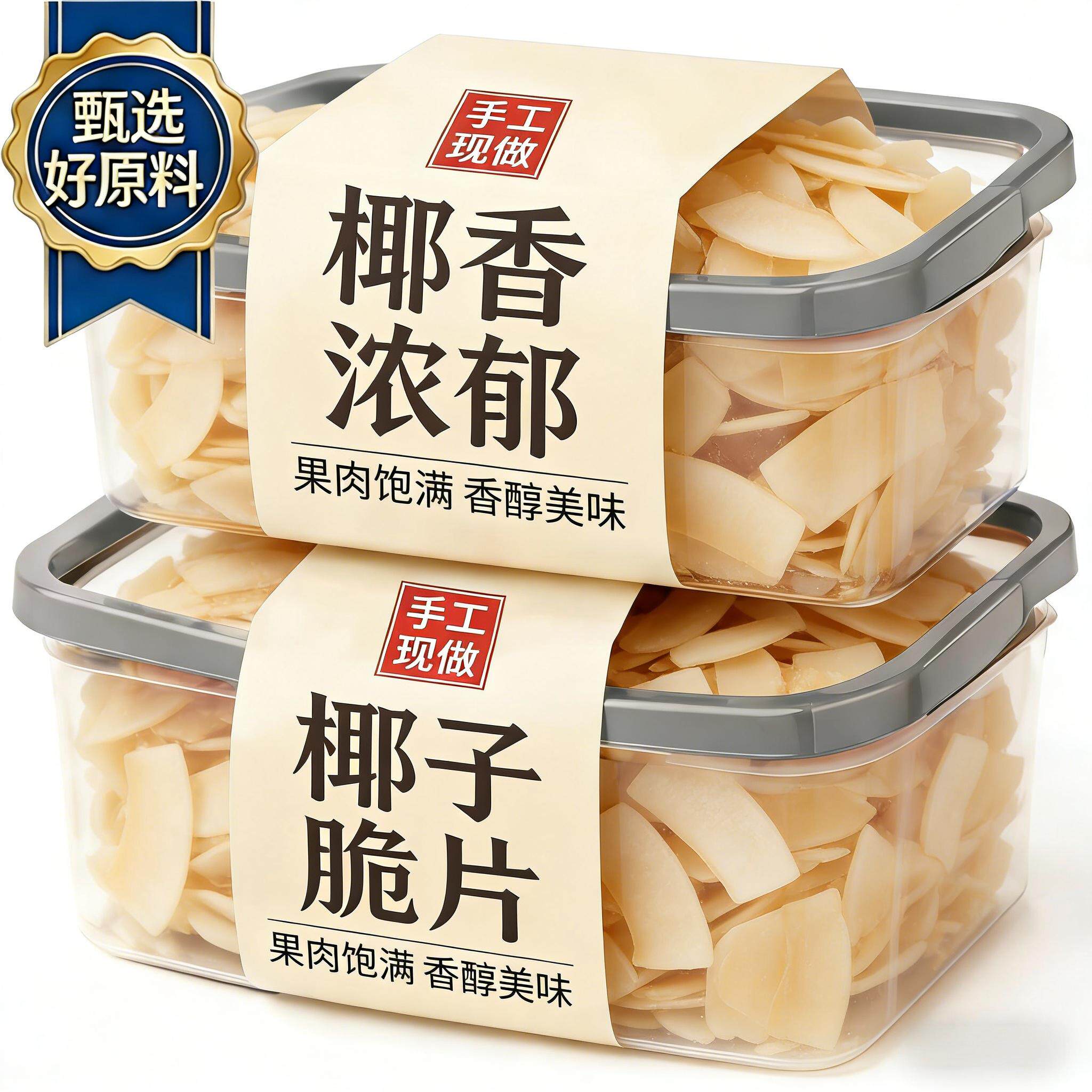 商超同款海南特产碳烤生椰子片脆片烘焙奶茶用商用非油炸小吃零食