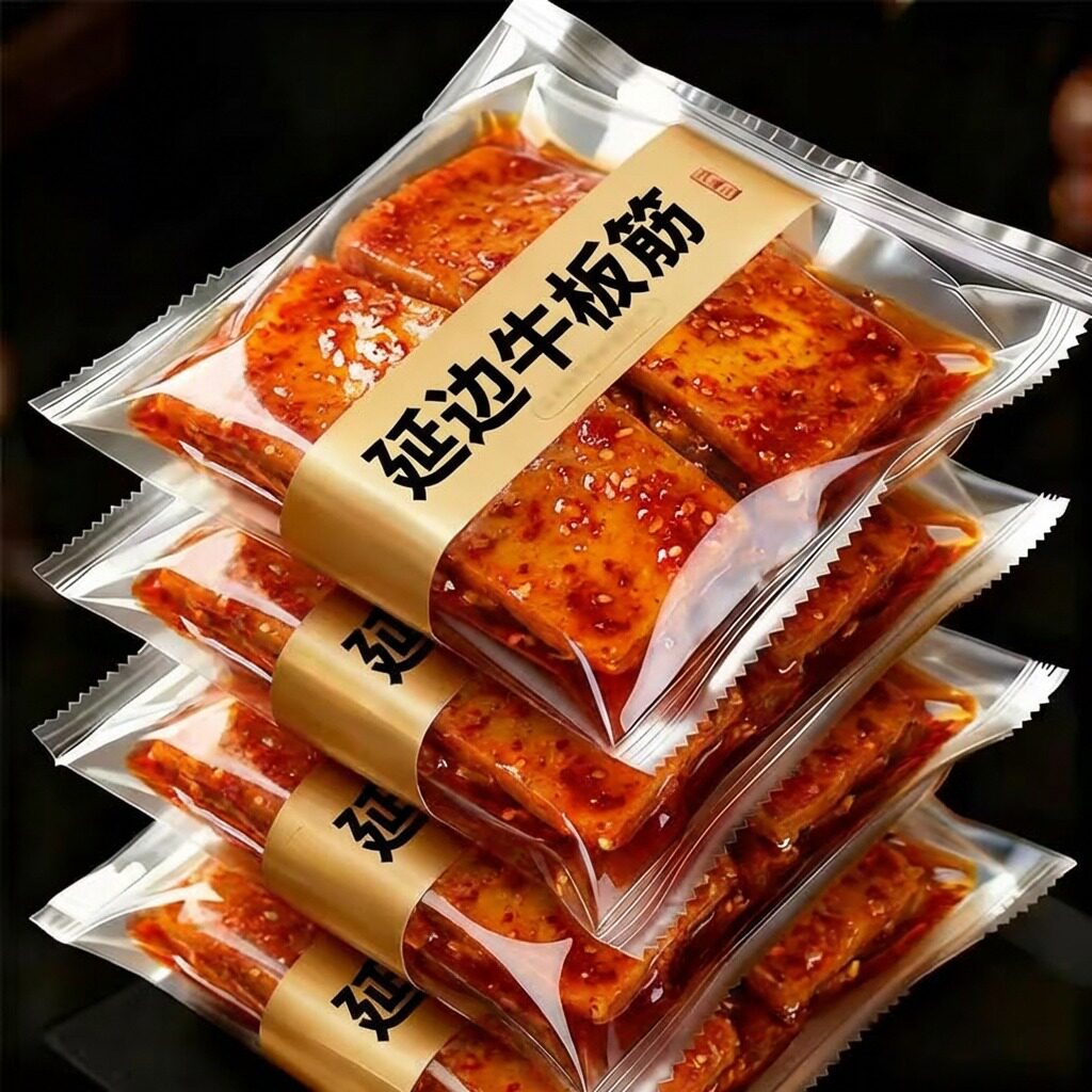 内蒙古大片牛板筋小包装正宗小吃解馋年货休闲牛肉蹄筋办公室零食