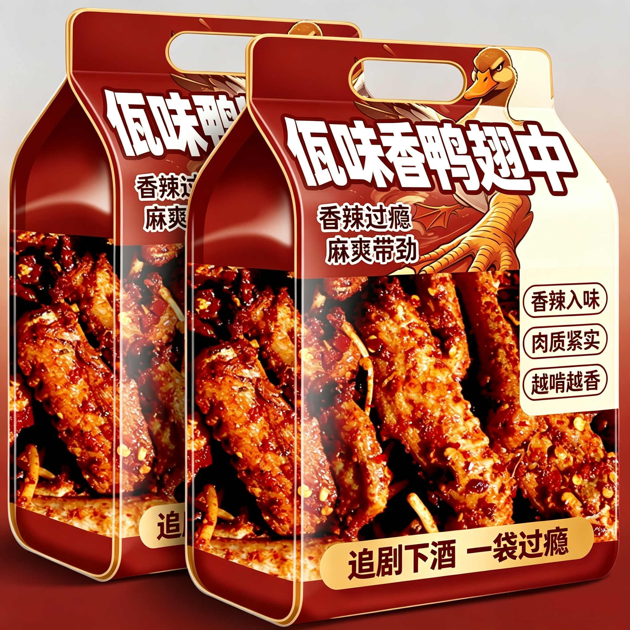 云南佤味鸭翅撇菜根即食苤菜根香辣麻辣鸭翅特产网红休闲零食小吃