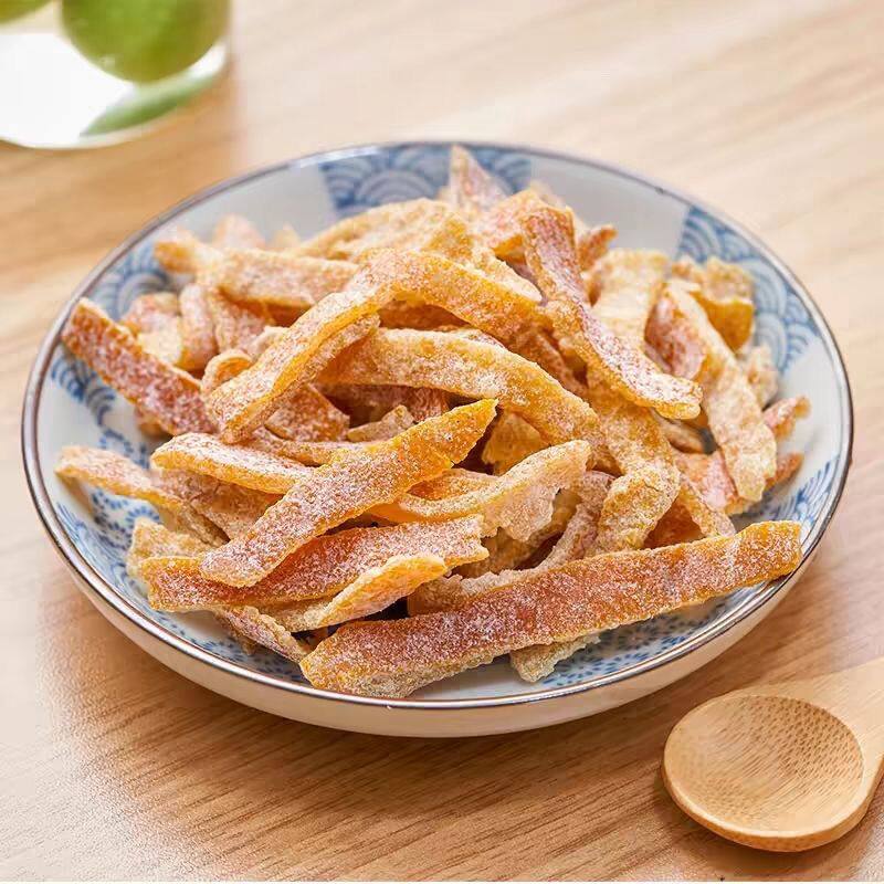 盐津陈皮九制袋装皮条桔子皮即食酸甜陈皮丝孕妇休闲蜜饯零食橘子