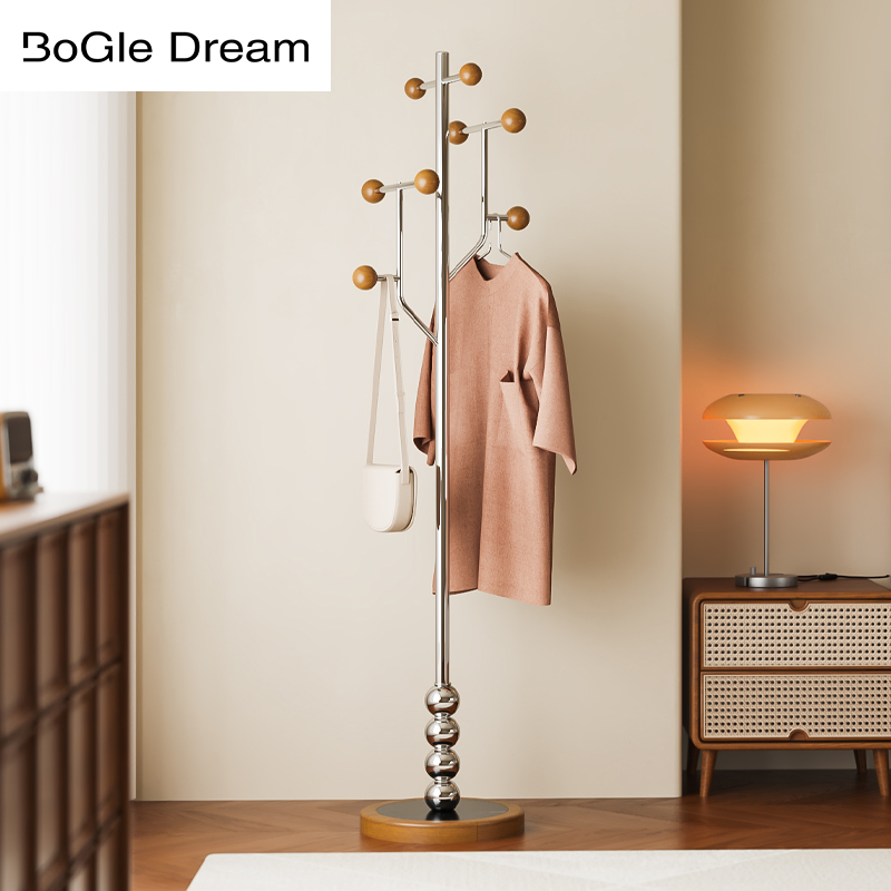 现代简约实木落地衣帽架挂衣架