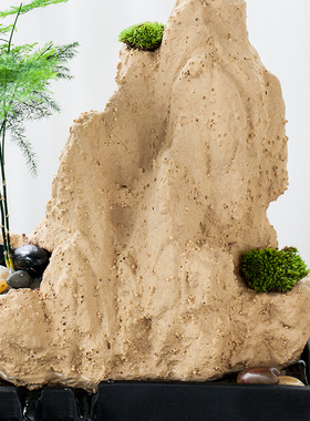 古都新中式鱼池假山造景水景循环流水器摆件石槽鱼缸吸水陶瓷配件